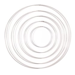 Lot d'anneaux créatifs Vaessen Creative - Métal - Argent - 10 pièces
