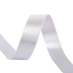Bobine 40m ruban satin double face fabriqué en France gris