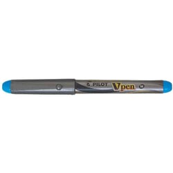 Stylo plume jetable PILOT - V-Pen - Turquoise - Pointe moyenne
