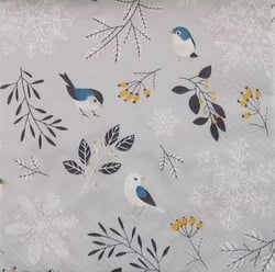 Lot de 4 serviettes en papier découpage collage 33 cm PETITES OISEAUX FEUILLAGE