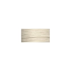 Cordon en coton, ciré, 1mm, carte 20 m, blanc