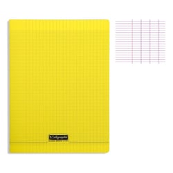 Cahier - 24x32(cm) - Grands carreaux - 192 pages - couverture en polypro - sans spirale - Clairefontaine - Calligraphe