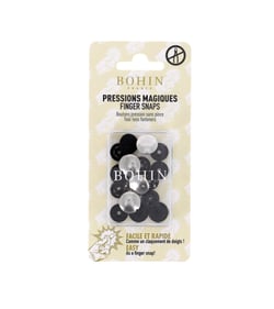 Boutons pressions métal sans pince 14mm Bohin argenté