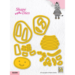Nellie's Choice Shape Dies Zèbre 34pcs