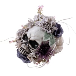 Crâne - avec fleurs