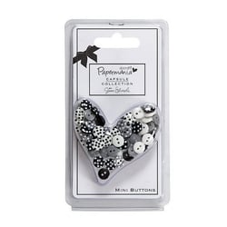 60 mini boutons à pois en résine couture scrapbooking 7 mm BLANC GRIS NOIR 023