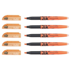 Lot de 5 surligneurs effaçables - PILOT - FRIXION light - Pointe biseautée 3,8 mm - Orange