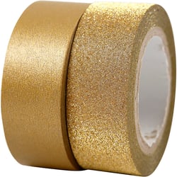 Ruban adhésif design, L : 15 mm, or, 2 rouleau/ 1 Pq.