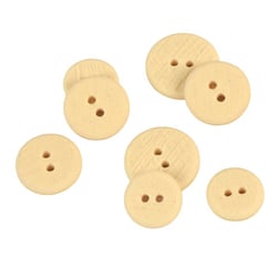 Bouton 2 trous texturé beige clair