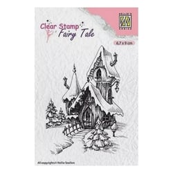 Tampon transparent scrapbooking Nellie's choice CHATEAU EN HIVER 011