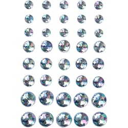 Pierres de strass, dim. 6+8+10 mm, bleu, 40 pièces/ 1 Pq.