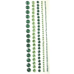 Graine Créative - Bandes de strass adhésifs Vert 5 pièces