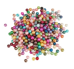 200 perles nacrées multicolore acrylique Diamètre 6 mm - Creation Bijoux