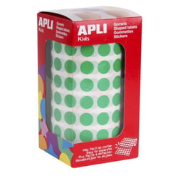 Apli Agipa - Gommettes rouleau Rond Ø 10,5 mm Vert x 5 192