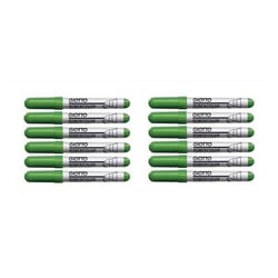 Lot de 12 marqueurs effaçables pointe ogive 7 mm - GIOTTO - Encre verte