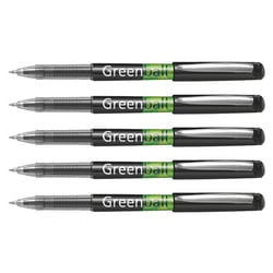 Lot de 5 Stylos roller encre liquide Pilot Greenball 7 Pointe moyenne Noir