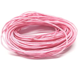 4 Mètres de Fil CORDON COTON CIRE Rose diamètre 1 mm - création bijoux perles