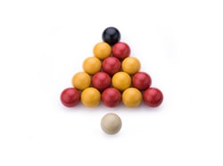 Lot de 16 billes de billard -  57 mm résine - billard anglais - 8 pool - 1001Jouets
