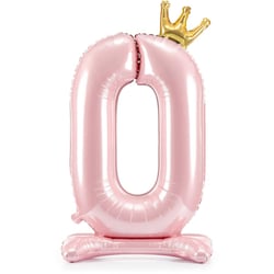 Ballon Debout - Chiffre 0 Rose