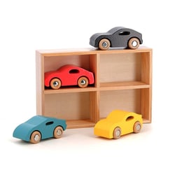 Coffret de 4 voitures en bois Super cars - Vilac