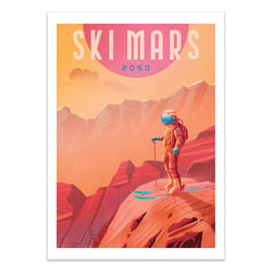 Affiche 30x40 cm - Ski Mars - Mark Harrison
