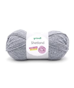 Pelote de laine à tricoter SHETLAND - 100GR - GRUNDL 14 Gris