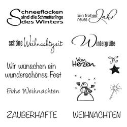 Clear Stamp "Weihnachten / Winter", 96,5x91x3,2mm