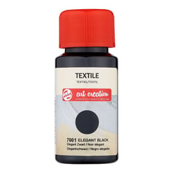 Peinture pour textile soie - noir élégant - Talens Art Creation - 50ml