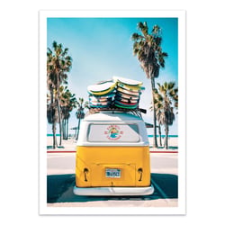 Affiche 30x40 cm - Van life in yellow - Gal Design