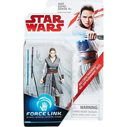 Figurine star wars force link 2.0 : rey 9.5 cm - entrainement jedi - hasbro - c1504