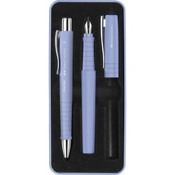 Stylo à bille et stylo plume - Violet - Encre bleue - Soft touch - Grip - Faber-castell - Poly Ball