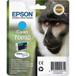 EPSON Cartouche d'encre T0892 Cyan - Singe (C13T08924011)