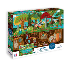 Puzzle 24 pièces x 2 vie dessus / vie dessous - Sentosphere - Vert