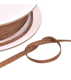 Bobine 50m cordon métallique marron café