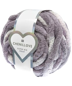 Pelote Chenillove Super Big Print 300g – Rico Design : Douceur XXL pour des Créations Moelleuses 03 Lilas
