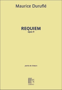 Partition musicale - DURUFLE MAURICE - Requiem Choeurs A Quatre Voix - DURAND
