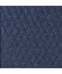 Tissu jersey matelassé losange de 140 cm de largeur Bleu vendu par 50 cm