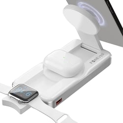 Forever Powerbank MagSafe 3 en 1 pour iPhone / Apple Watch / AirPods 10000mAh Blanc