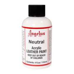 Flacon 118 ml - Peinture acrylique Angelus pour cuir - Neutre - Haute qualité.