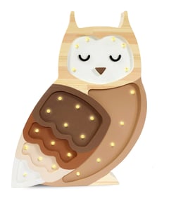 Lampe Veilleuse Chouette Marron - Little Lights