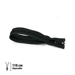 Fermeture éclair Z54 - moulée 6mm Séparable - 110 cm