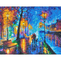 Kit tableau broderie diamant 40x50cm Afremov Nocturne