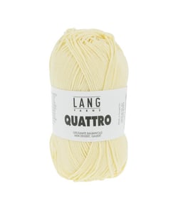 Fil à tricoter 100% coton QUATTRO - Lang Yarns 213 Jaune