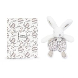 DOUDOU® lapin blanc - Doudou plat - 18 cm - Doudou et Compagnie