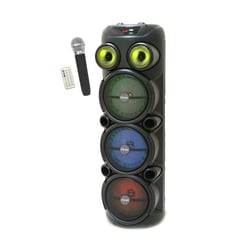 Enceinte karaoké lumineuse - KA129-XXL - Bluetooth V5.0 - 90 cm - 1000 W - Haut-parleurs 3 x 8'' - Micro sans fil inclus