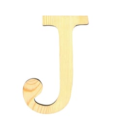Lettre J - 19 cm - bois - Artemio