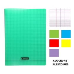 Cahier - 24x32(cm) - Grands carreaux - 48 pages - couverture en polypro - sans spirale - Clairefontaine