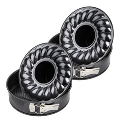 Ensemble de 2 Moules à manqué et à savarin double fond 24 cm Zenker Black Metallic