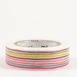 Masking tape - Lignes multicolores (iro enpitsu border) - 7 m x 15mm