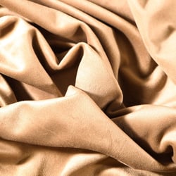 Tissu Velours d'ameublement uni souple Beige